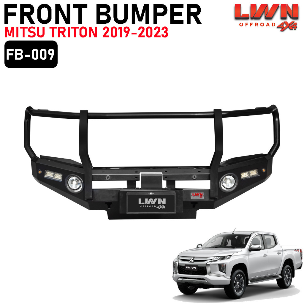 กันชนหน้า Triton 2019-2023 รุ่น FB-009 กันชนเหล็ก 3 เขา แบรนด์ LWN4x4 กันชนฟอร์ด เรนเจอร์ออฟโรด Offr