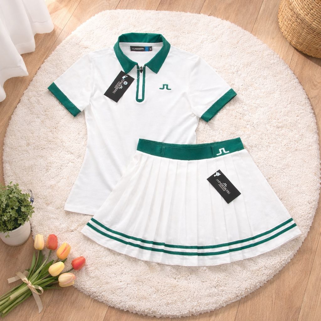 ‼️SALE‼️⛳J.Lindeberg Golf Set Women's เซ็ทชุดกอล์ฟผู้หญิง เสื้อ+กระโปรง (มีซับใน) เนื้อผ้าดี ยืดหยุ่นดี ใส่สบาย