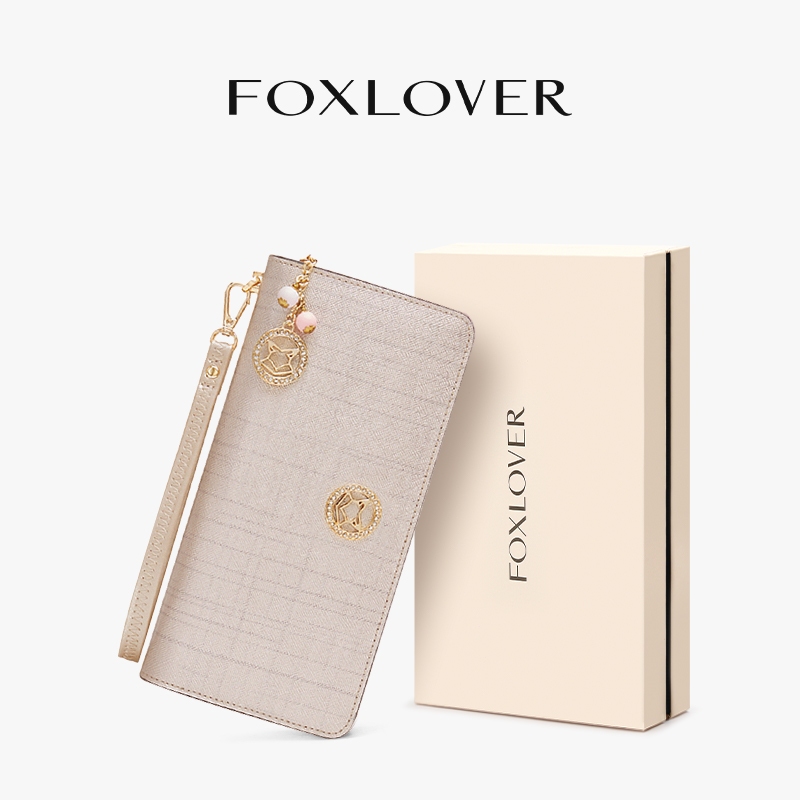 FOXLOVER กระเป๋าสตางค์  ผู้หญิง  หนังแท้พรีเมี่ยม  มินิมอล  แฟชั่น  ทนทาน