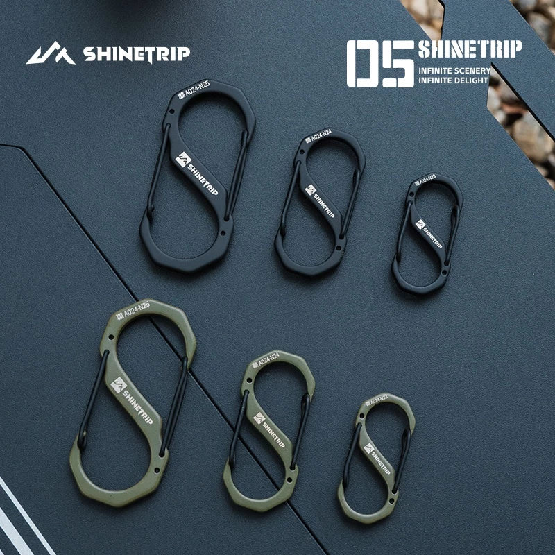 ️🔥คาราบิเนอร์ ShineTrip️🔥 แพ็คคู่ a524 a529 ตะขอแขวน มีสี่ขนาด แข็งแรง วัสดุอลูมิเนียม เกรดพรีเมี่ยม