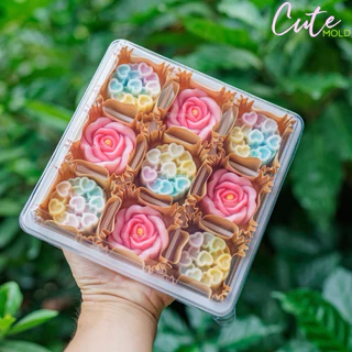 พิมพ์วุ้น-ขนมชั้นลายใหม่ๆ เนื้อมันลื่น แบบโหล12ชิ้น