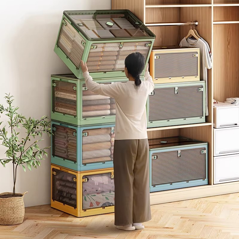 Organixo กล่องเก็บของพับได้ กล่องเก็บเสื้อผ้า ตู้โปร่งใส ความจุใหญ่ แข็งแรง ใช้งานง่าย มินิมอล