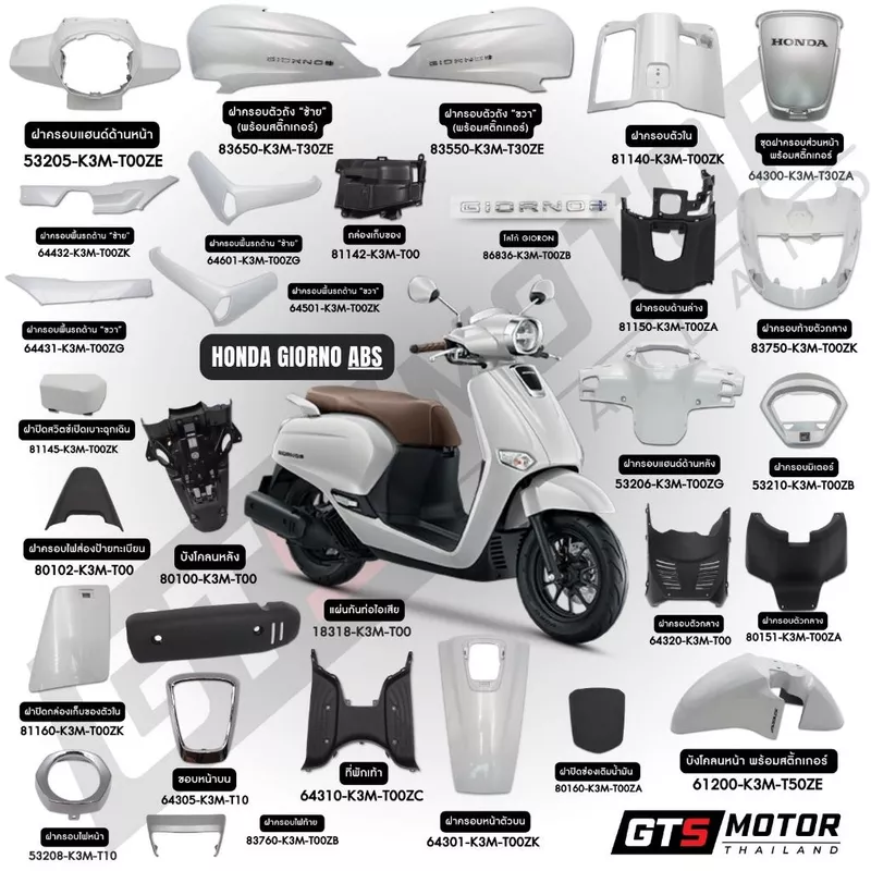 เจาะลึกสี Honda Giorno ทุกสี ตกคนละแบบ ชิ้นสีแท้เบิกศูนย์เลือกยังไง