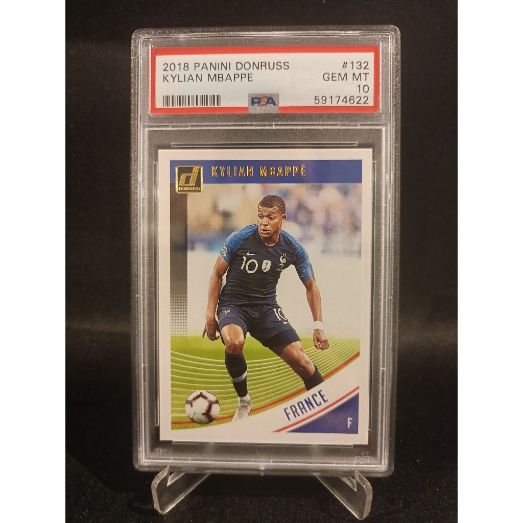 2018 Panini DonRuss #132 Kylian Mbappe Rookie Card PSA 10