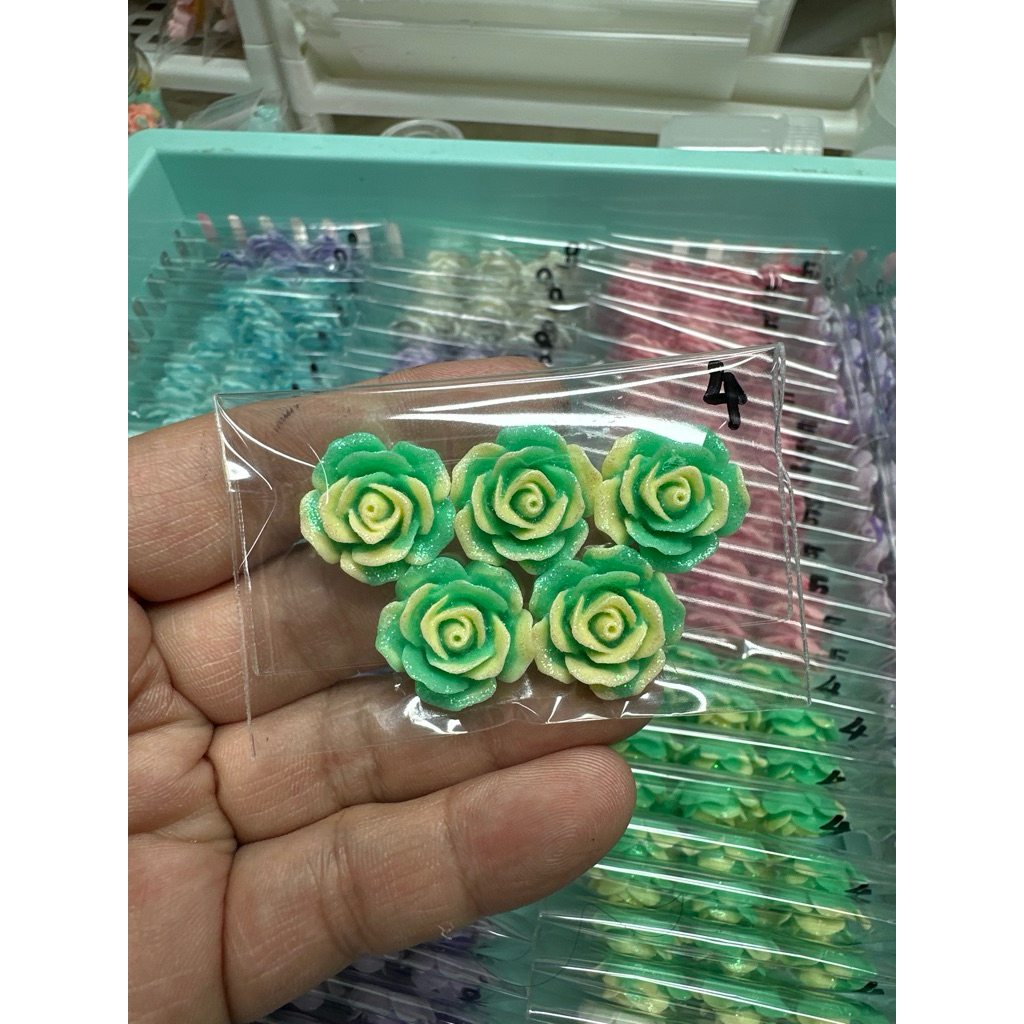 DD 1-DD100 12-18มิลเนื้อทรายทูโทน เรซิ่นดอกไม้ ตกแต่งยาดม งานdiy ราคา ถูกที่สุด ดีลบีเคเค แกลเลอรีภาพที่ 4