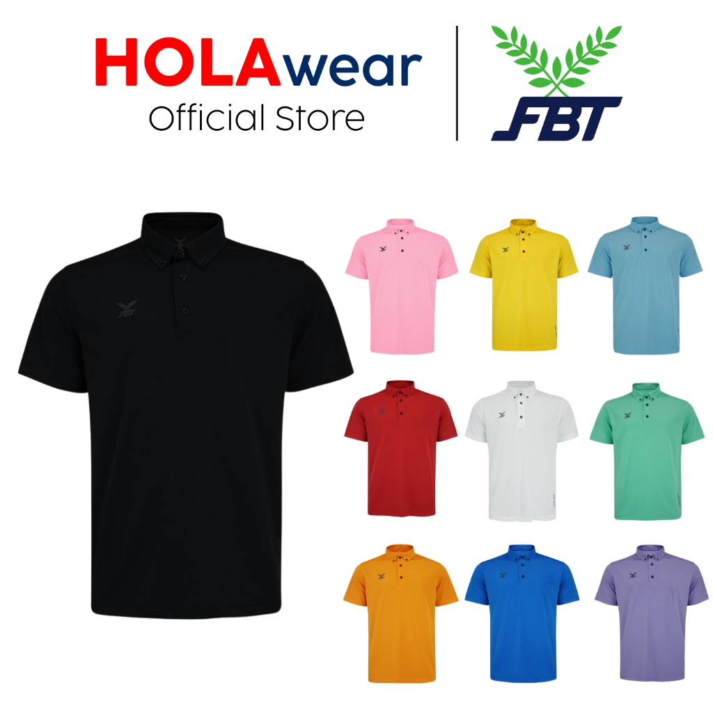 เสื้อโปโล FBT รุ่นใหม่ Classic Polo B2C412 ติดกระดุมปลายปกเสื้อ