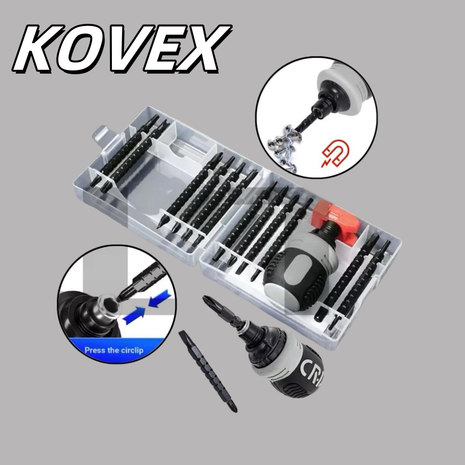 34-in-1 ชุดไขควงขนาดเล็กแบบยืดไสลด์สองหัวประหยัดแรงงานญี่ปุ่นชุดไขควงโรตารี่เกรดอุตสาหกรรมญี่ปุ่นประ