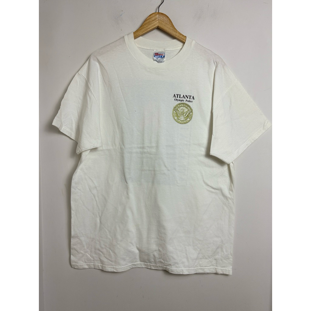 เสื้อยืดมือสองVintage 1996 Atlanta Olympics Olympic Police T-Shirt Hanes Beefy-T XL USA