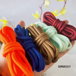 R01เชือกผูกรองเท้าแบบกลม 120เซน (ขายเป็นคู่) สีสดใส สำหรับรองเท้าผ้าใบ รองเท้ากีฬา รองเท้าลำลอง คุณภาพดี เส้นใยถักแน่น