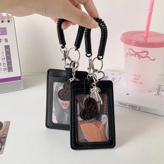 [พร้อมส่ง] 🖤 เฟรมการ์ด หนังเทียม เฟรมการ์ดสีดำ ที่ใสบัตร สีสุภาพ การ์ดศิลปิน บัตรคอนโด บัตรรถไฟฟ้า