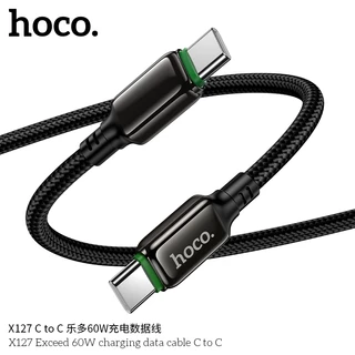 สายชาร์จไนลอนถัก สำหรับ USB-A/USB-C to Type-C/iOS ชาร์จเร็วสูงสุด 60W สายยาว 1 เมตร แข็งแรงทนทาน HOCO X127