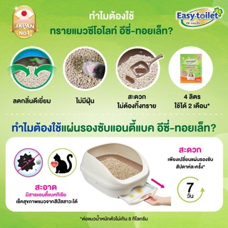 Unicharm Easy-toilet Anti-bac Sheet แผ่นรองซับปัสสาวะแมว ลดการสะสมของแบคทีเรีย 10 แผ่น x6 แพ็ค