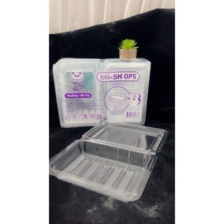 LOVE กล่องใส OPS DD-5H ยกลัง(1600ใบ) บรรจุภัณฑ์เบเกอรี่ที่ใส่อาหารและเครื่องดื่ม ไม่เป็นไอน้ำ