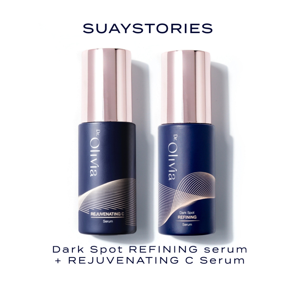 [เซ็ตคู่] เซตหน้ากระจ่างใส ลดฝ้า กระ จุดด่างดำ Dr. Olivia Rejuvenating C Serum + Dark Spot REFINING Serum ของแท้ 100%