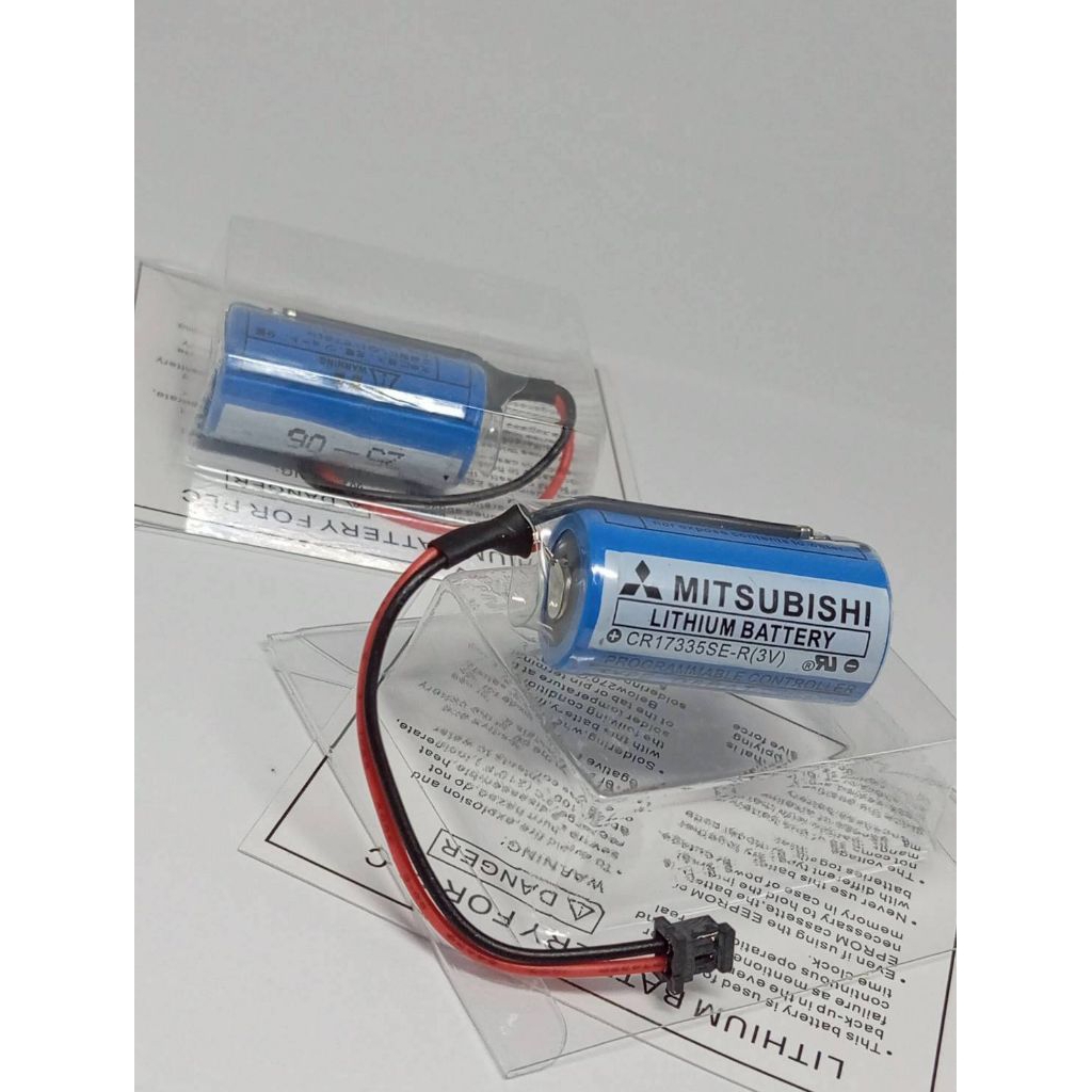 แบตเตอรี่ลิเธียมอุตสาหกรรม Mitsubishi CR17335SE-R / Q6BAT 3V Q-6BTA 1800mAh Lithium Industrial พร้อม