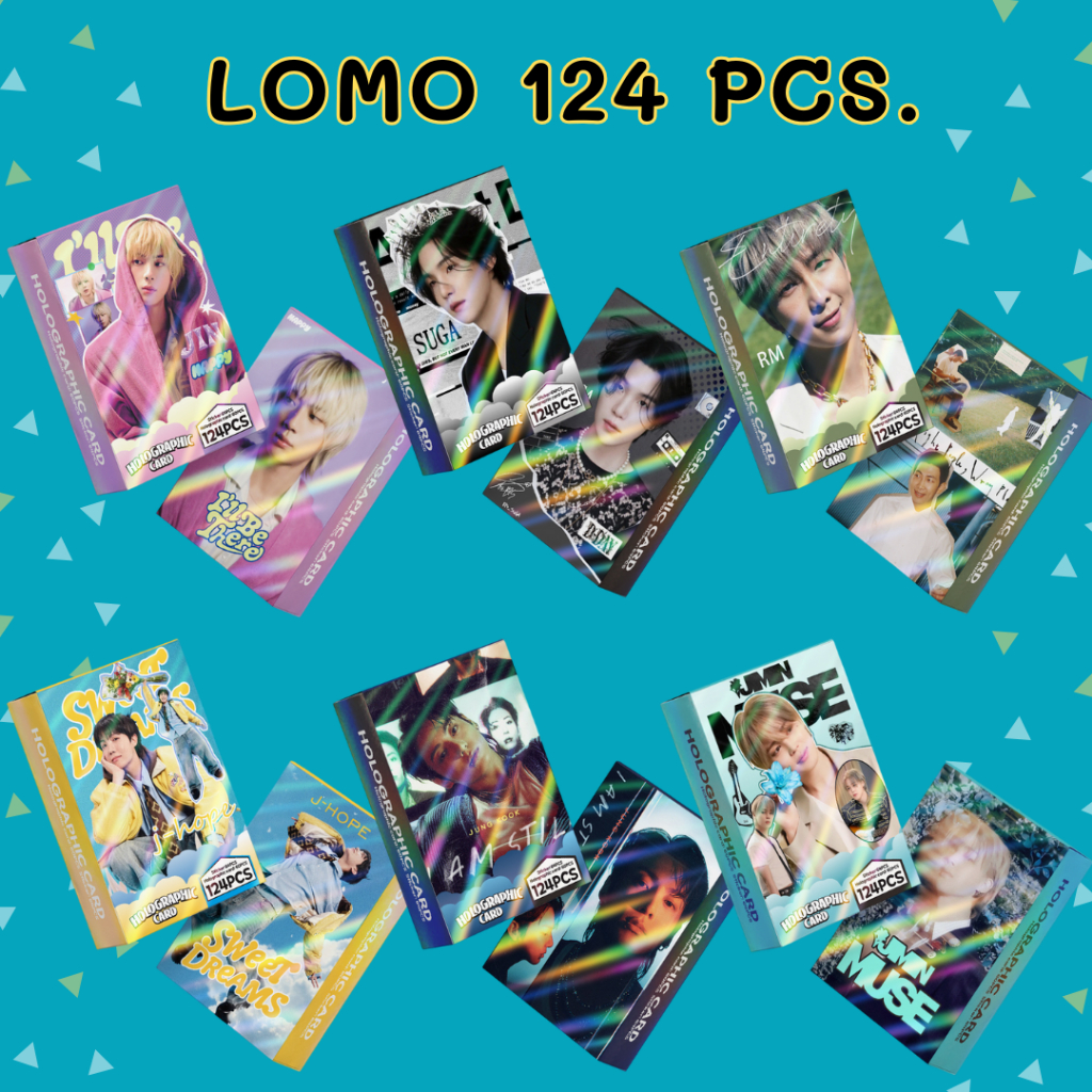 Hologram Lomo Card B T S โลโม่การ์ดพิมพ์สี 2 ด้าน 92-124 ใบ