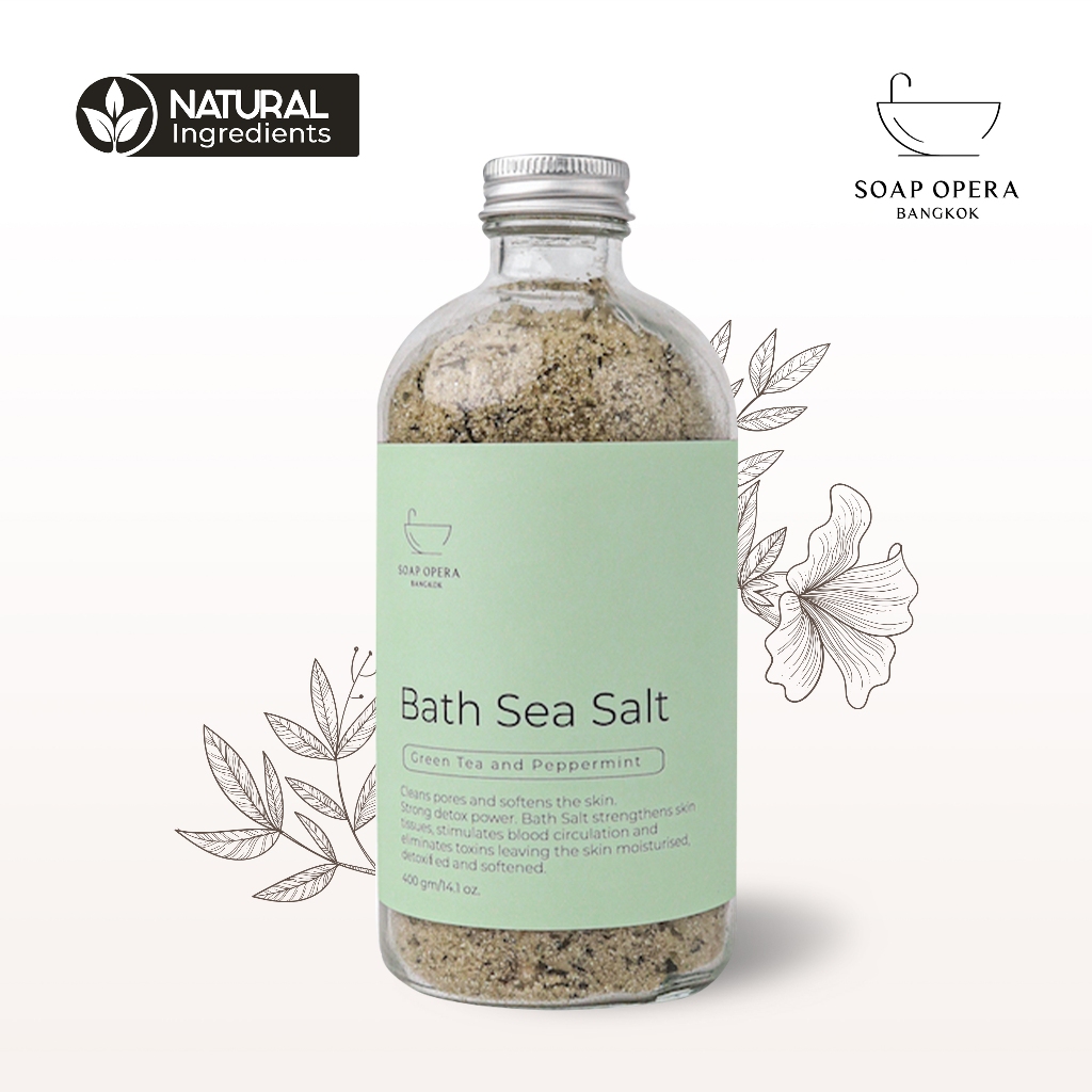 Energizing Aroma Bath Salt (Green Tea and Peppermint)