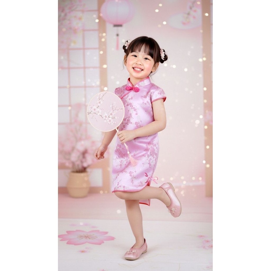 ชุดตรุษจีน ชุดอาหมวย กี่เพ้า ชุดเด็ก🩷พร้อมส่ง(DD) - รูปที่ 5