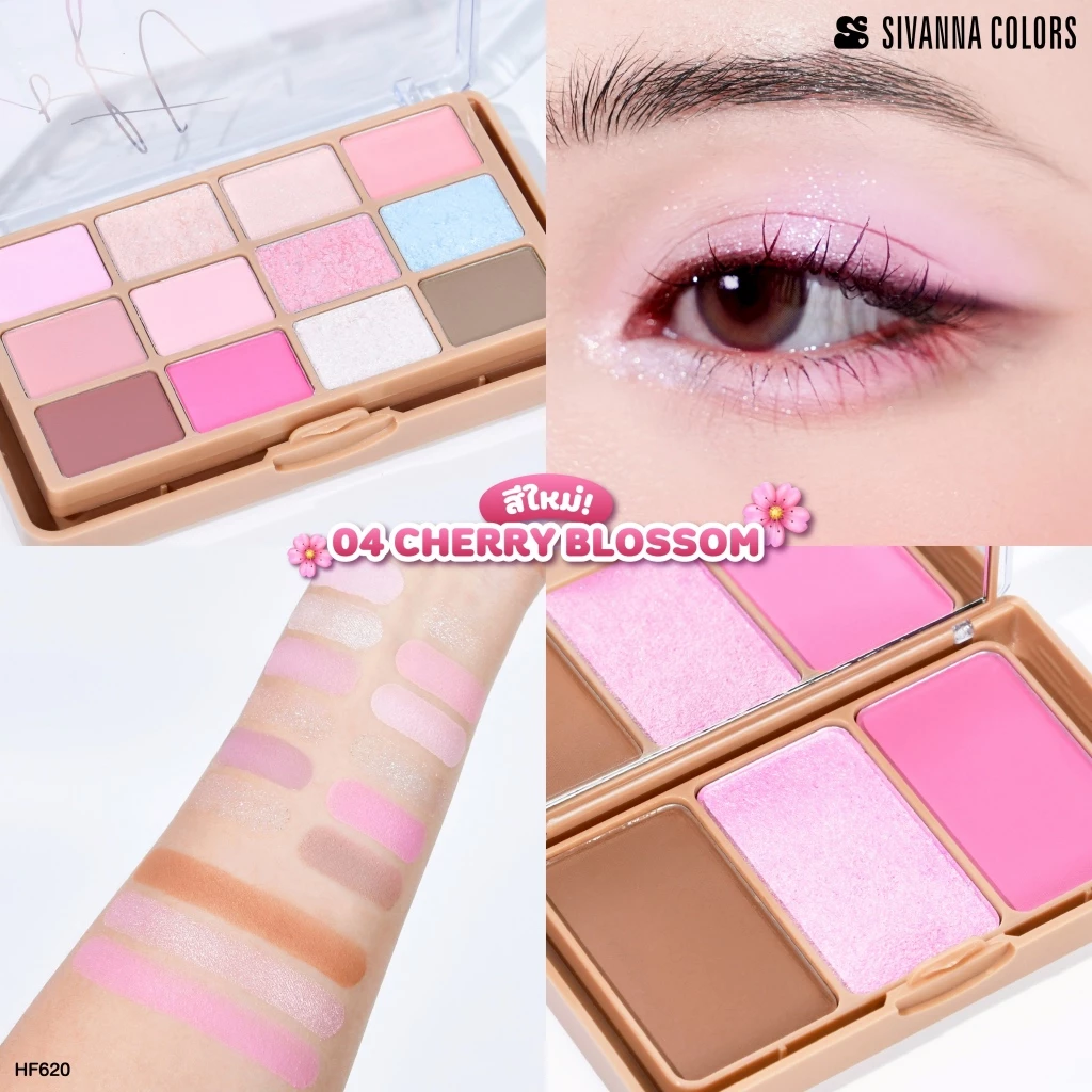 Sivanna Colors SOFT BLURRING 12/3 COLOR DOUBLE EYE PALETTE :HF620 | เมคอัพเซต อายแชโดว์ 12 เฉดสี บลัชออน คอนทัวร์ ไฮไลท์ thumbnail 7