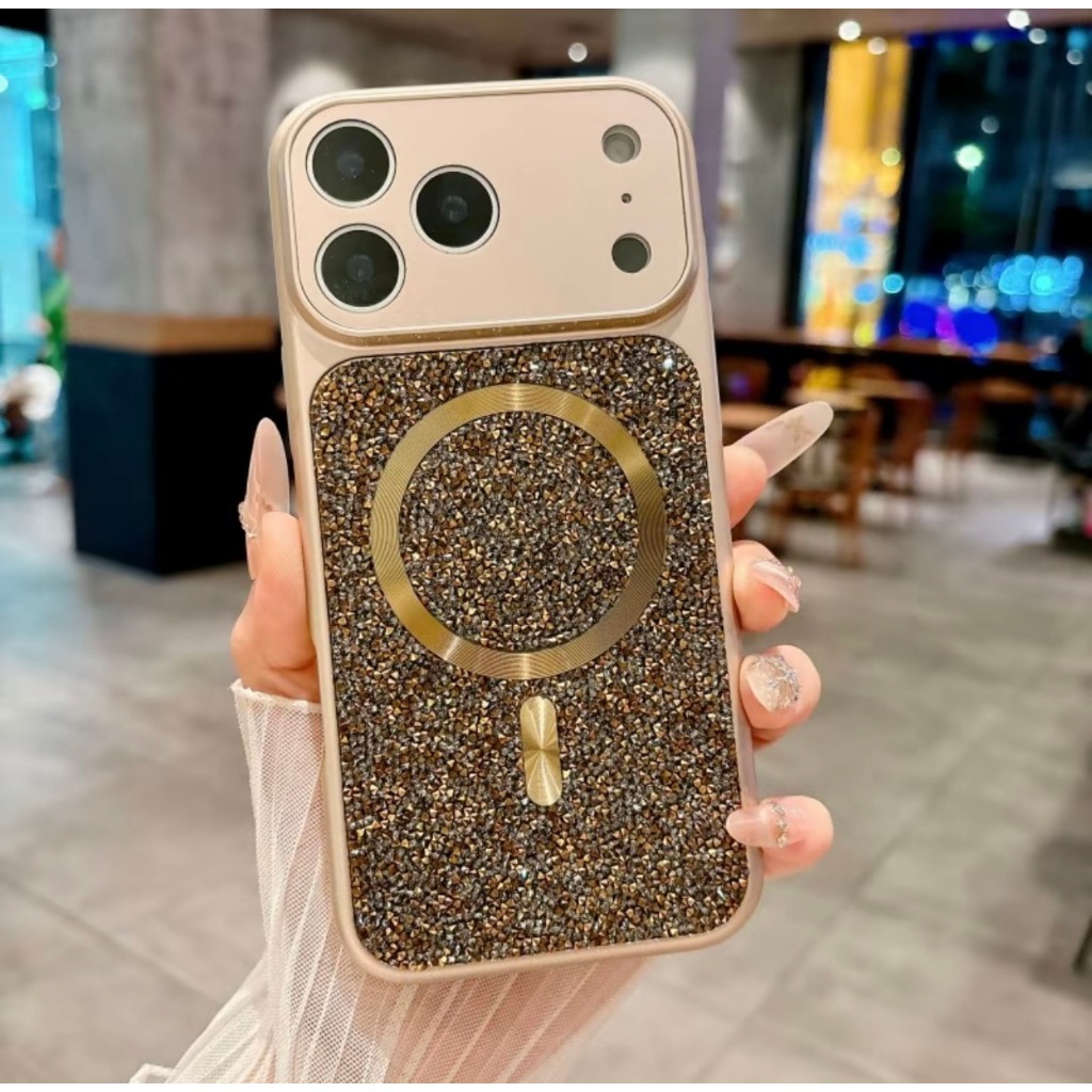 CASE โทรศัพท์ประดับคริตตัลใหม่ เคสโทรศัพท์แม่เหล็ก iP17 iP17pro iP17promax (มีสินค้าพร้อมส่ง)