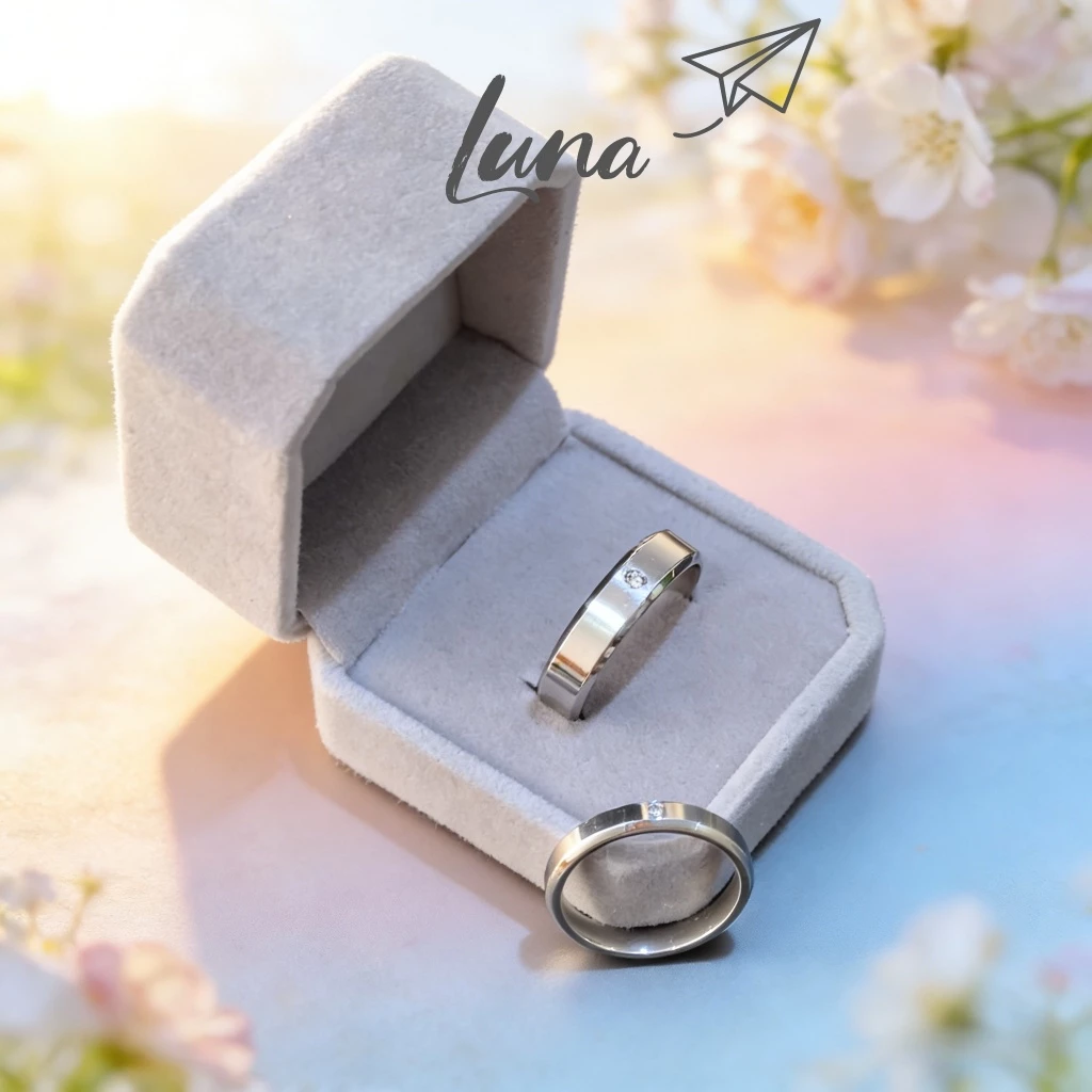 แหวนเงินแท้ 925 ฝังเพชรสวิส(CZ) แหวนคู่รัก Luna.