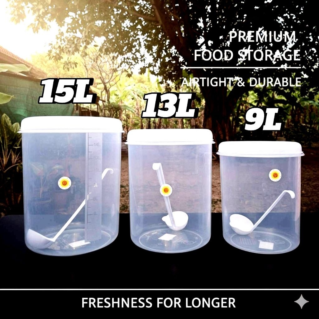 ถูกสุด! โหลใส โหลพลาสติก โหลน้ำจิ้มซีฟูด 9,13,15ลิตร แถมกระบวย !! โหลน้ำหวาน โหลน้ำผลไม้