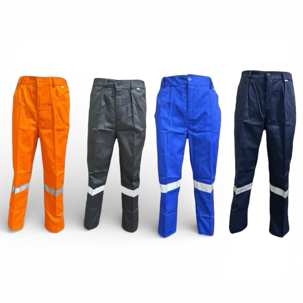 กางเกง ((2กระเป๋า)) ใส่สบายมีหลากหลายสี มีแถบสะท้อนแสง กางเกงช่าง กางเกงทำงาน(พร้อมส่ง)