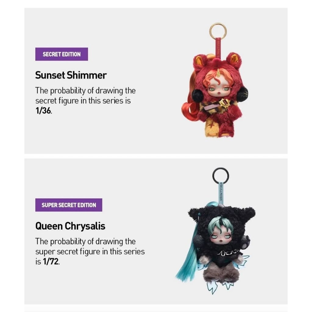 🦄พร้อมส่ง🇹🇭🦄✨️พวงกุญแจ Skullpanda x My Little Pony✨️💖 รูปที่ 7