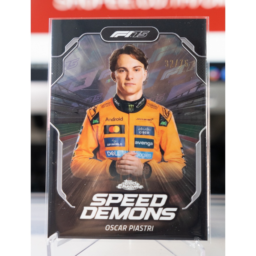 2025 Topps Chrome F1 Oscar Piastri Speed Demons /75