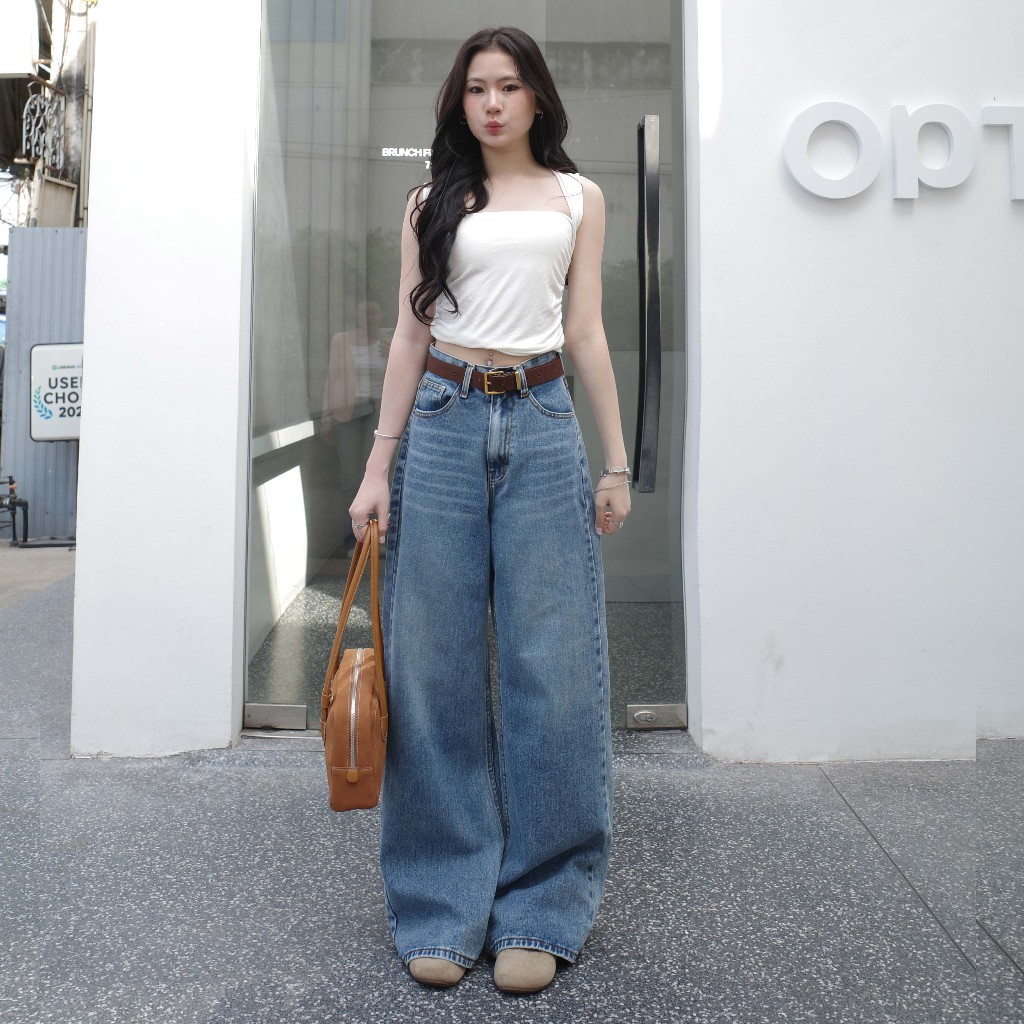 กางเกงยีนส์ขากระบอกใหญ่ รุ่น Balance  Jeans