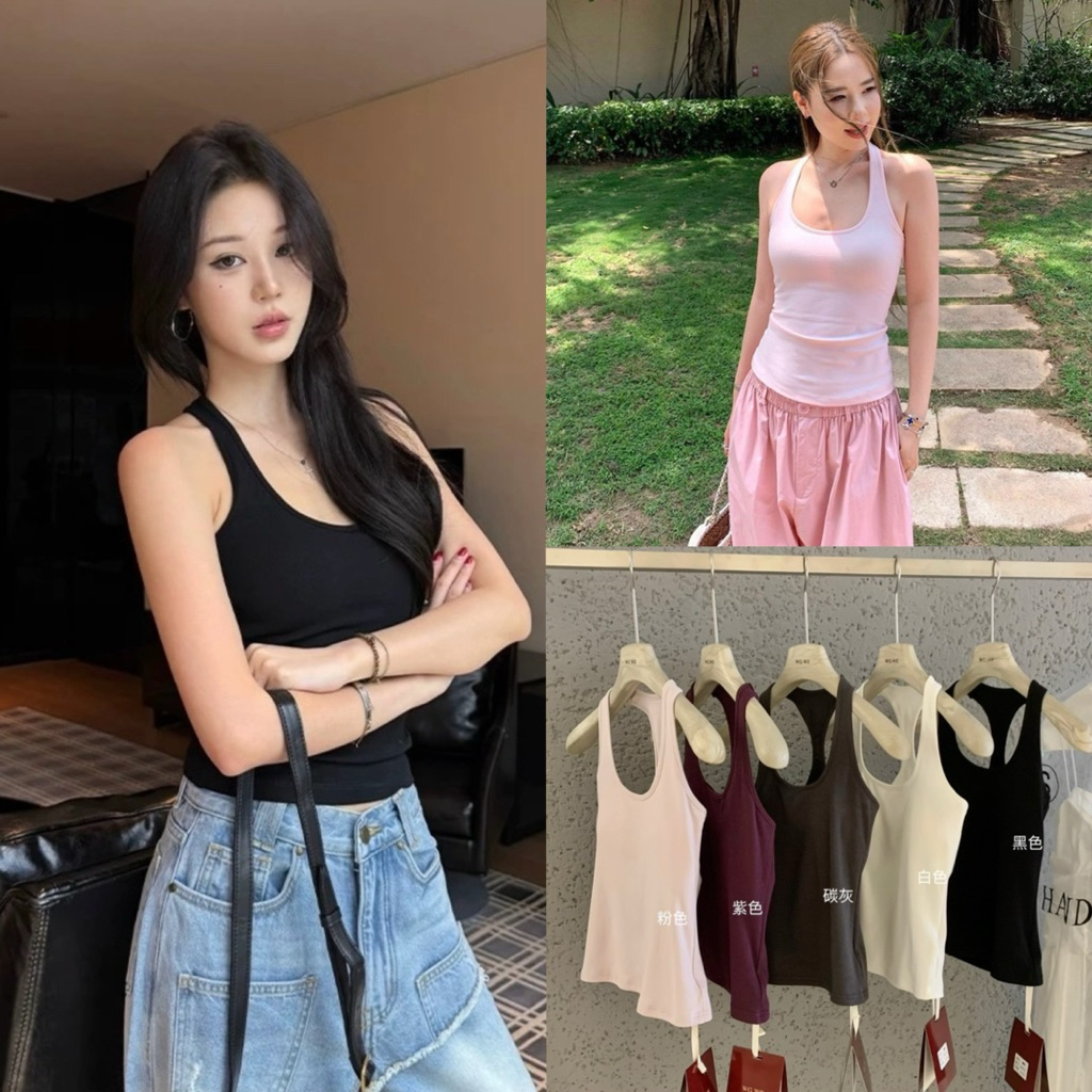 พร้อมส่ง 8876 เสื้อกล้าม มีฟองน้ำช่วงอก เนื้อผ้าดี ทรงสวย TAG:WG.WE
