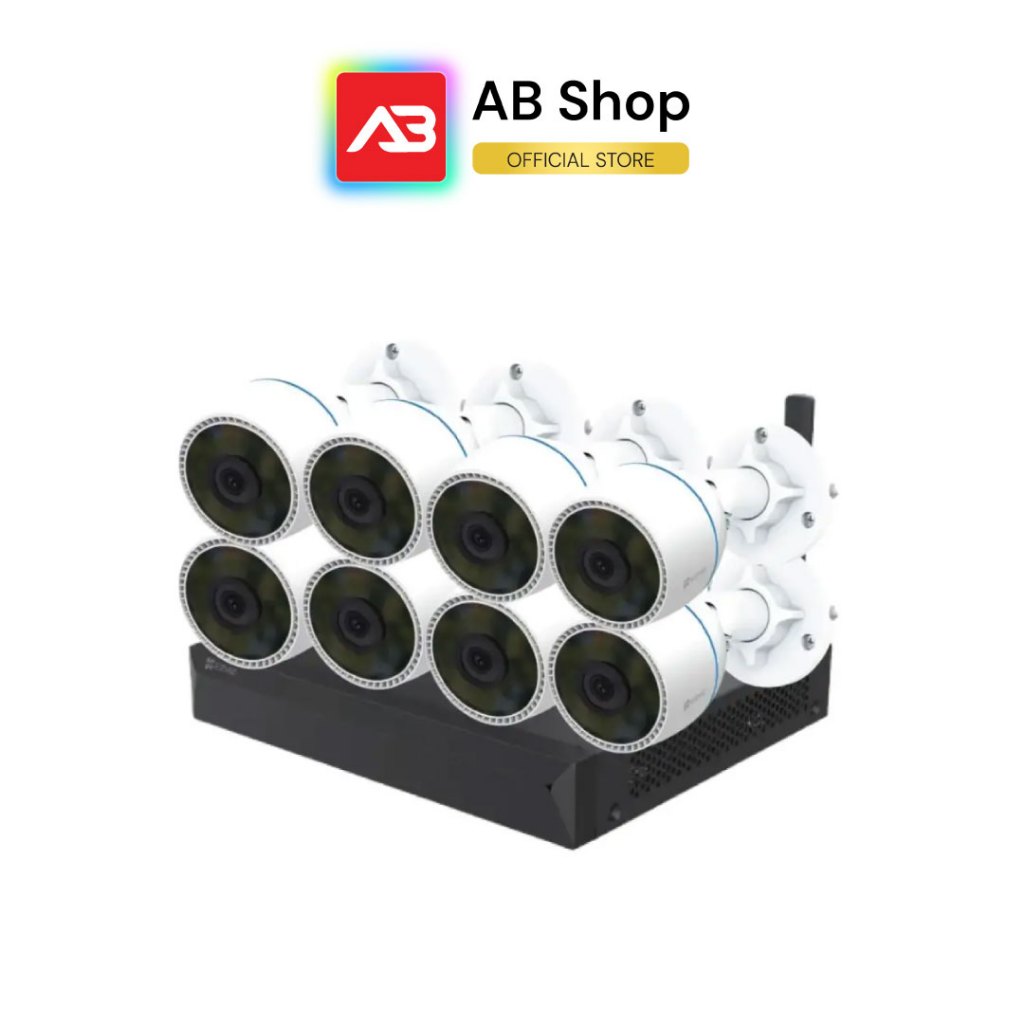 EZVIZ ชุดกล้องวงจรปิด WIFI 8 ตัว 2 ล้านพิกเซล รุ่น C3TN 2MP + X5S-8W (บันทึกเสียงได้)