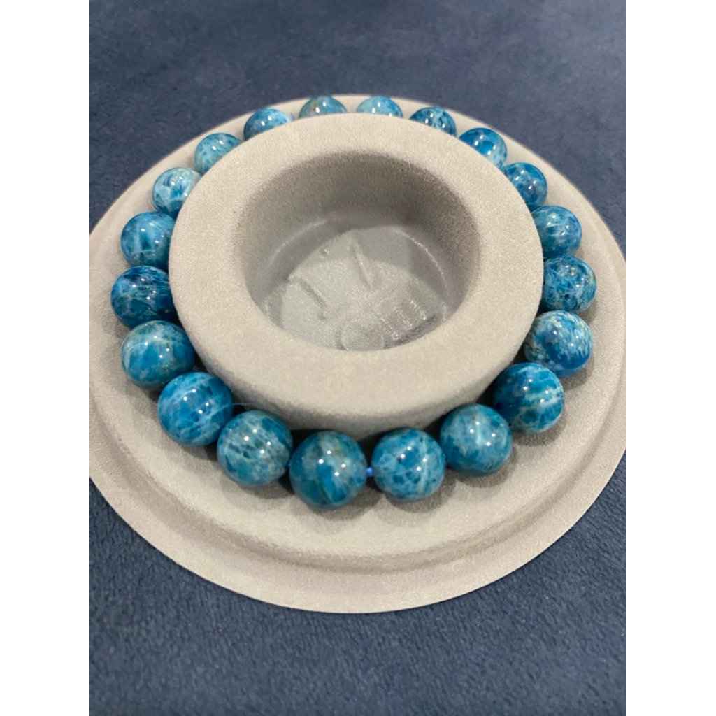 บลูอพาไทต์ (Blue Apatite)10มิล