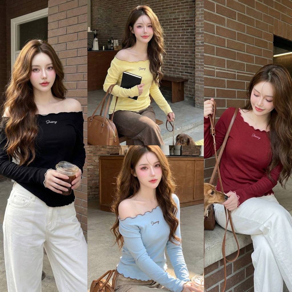 เสื้อแฟชั่นแสื้อแขนยาวงานปัก