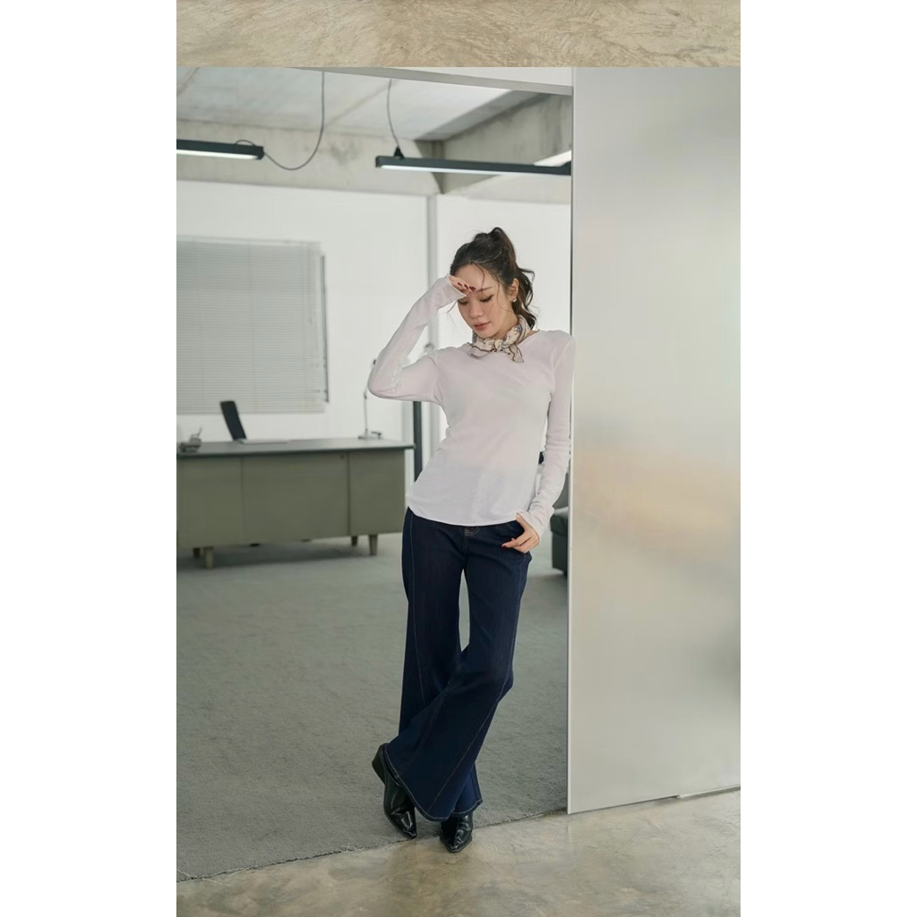 มือ2:Size.L [Sharon Jeans] กางเกงยีนส์ขาม้า จากMenar Studio