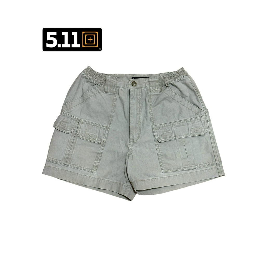 5.11 Tactical กางเกงขาสั้นผู้หญิง Women’s Shorts ผ้า Cotton ไซส์ 8 สีเทาอ่อน
