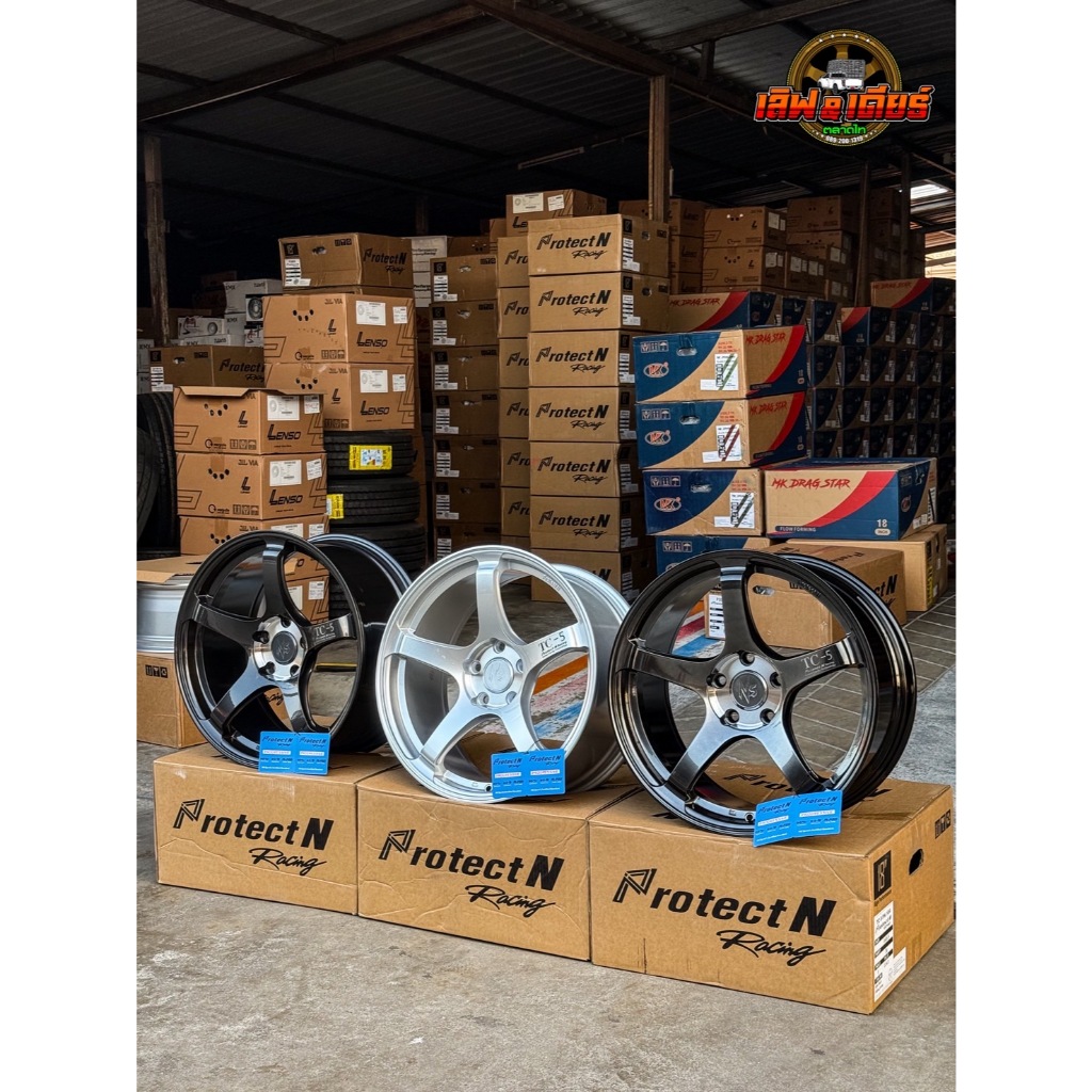 ล้อ TC-5 งาน MK PROJECTN ขอบ 18 กว้าง 8.5 นิ้ว ออฟ +38 5รู มี 3 สี ราคาต่อวง แถมฟรีจุ๊บเหล็ก