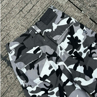 [Ouch] Camouflage Sids กางเกงทหารขายาว ทรงกระบอกใหญ่