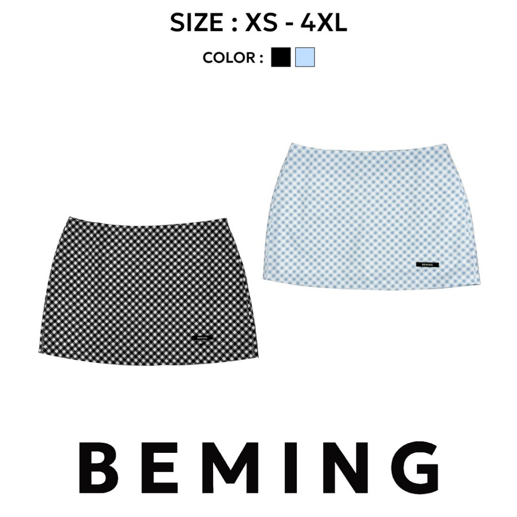 Bemingskirt081 กระโปรงลายสก็อตทรงเอ ใส่สบาย แมทช์ได้ทุกลุค
