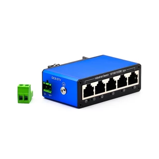 Mini Gigabit Industrial Switch 5 พอร์ต รองรับไฟ DC9-57V