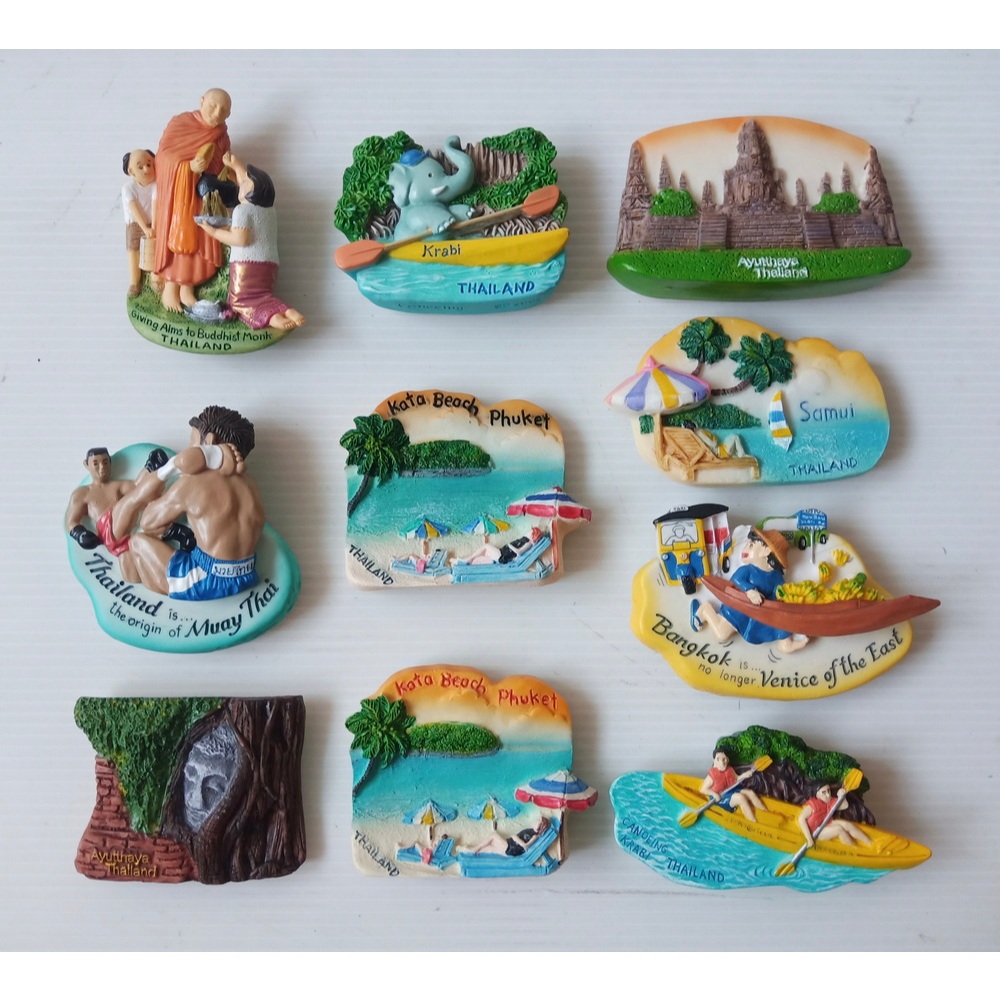 โมเดลภาพสถานที่ท่องเที่ยวสำหรับติดตู้เย็น Perfect gift for travelers to Thailand, magnet model for their Refrigerator #3