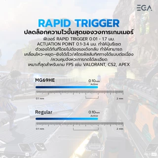 EGA TYPE MG69HE 65% Hall Effect Magnetic Switch Keyboard 8K Polling Rate (8000Hz) [รับประกัน 2 ปี]