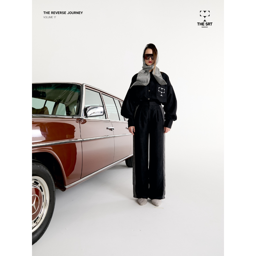 The SRT X17 (TPN309) Velvet Pants กางเกงเอวสูงขายาวทรงกระบอกตรงผ้ากำมะหยี่ — صورة 8