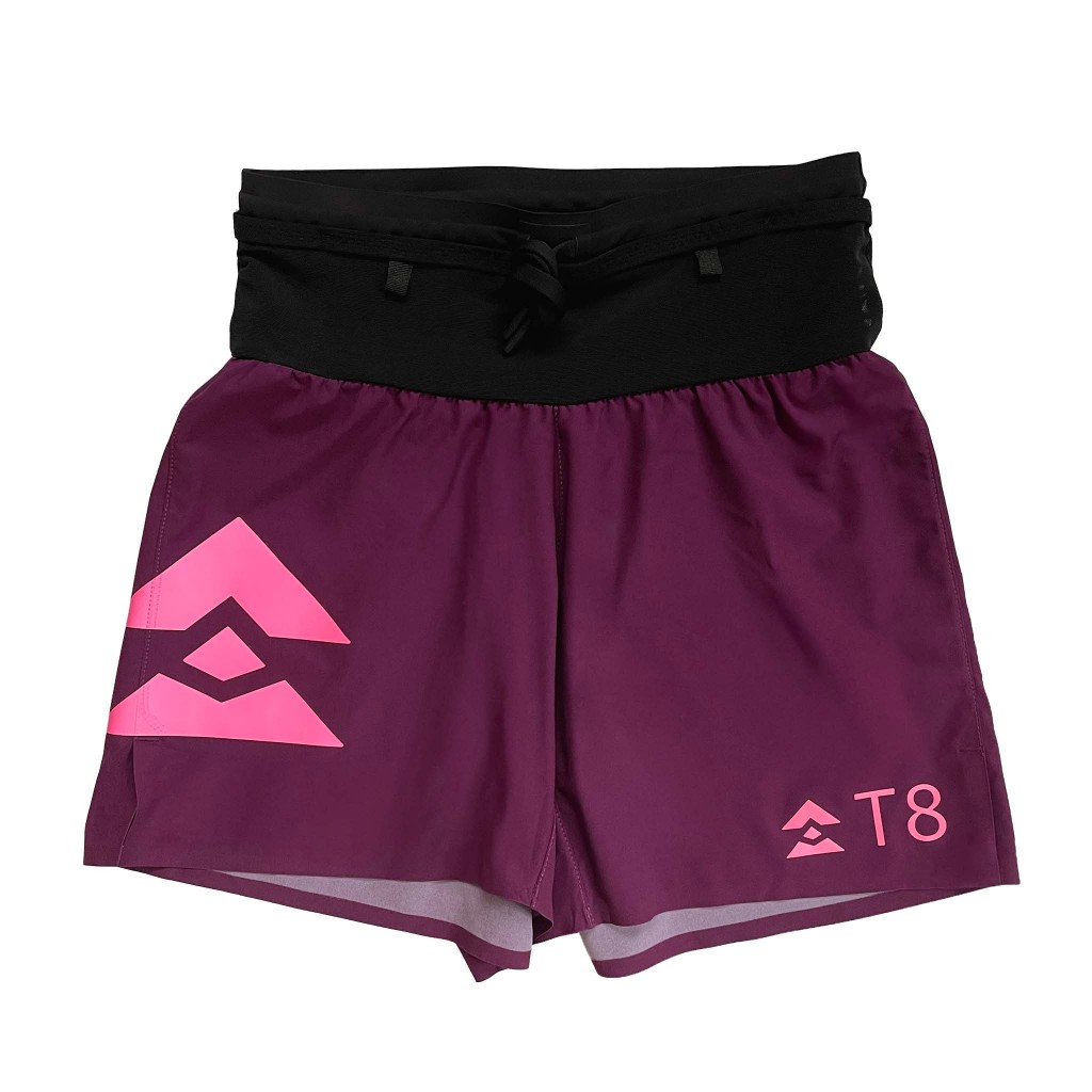 T8 Run กางเกงวิ่งเทรล วิ่งถนน ผู้ชาย Men's Sherpa Shorts V2 BURGUNDY สีเบอร์กันดี แห้งไว สีใหม่