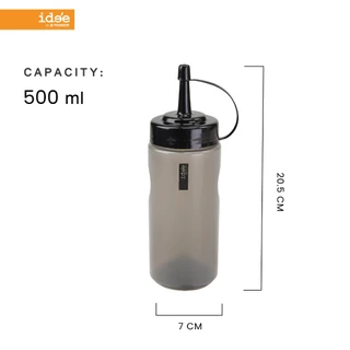 ide'e [2 PCS] New! ขวดบีบซอสพลาสติก ความจุ 500 ml. (รุ่น PNB566) มีฝาจุกปิดกันหก บีบง่าย ใช้งานสะดวก วัสดุ Food Grade