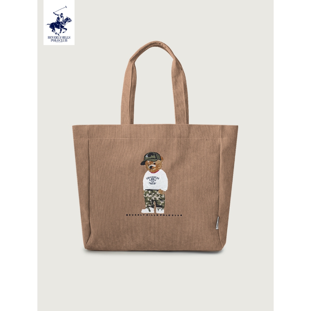BEVERLY HILLS POLO CLUB CORDUROY TOTE Bag รุ่น BAGB054