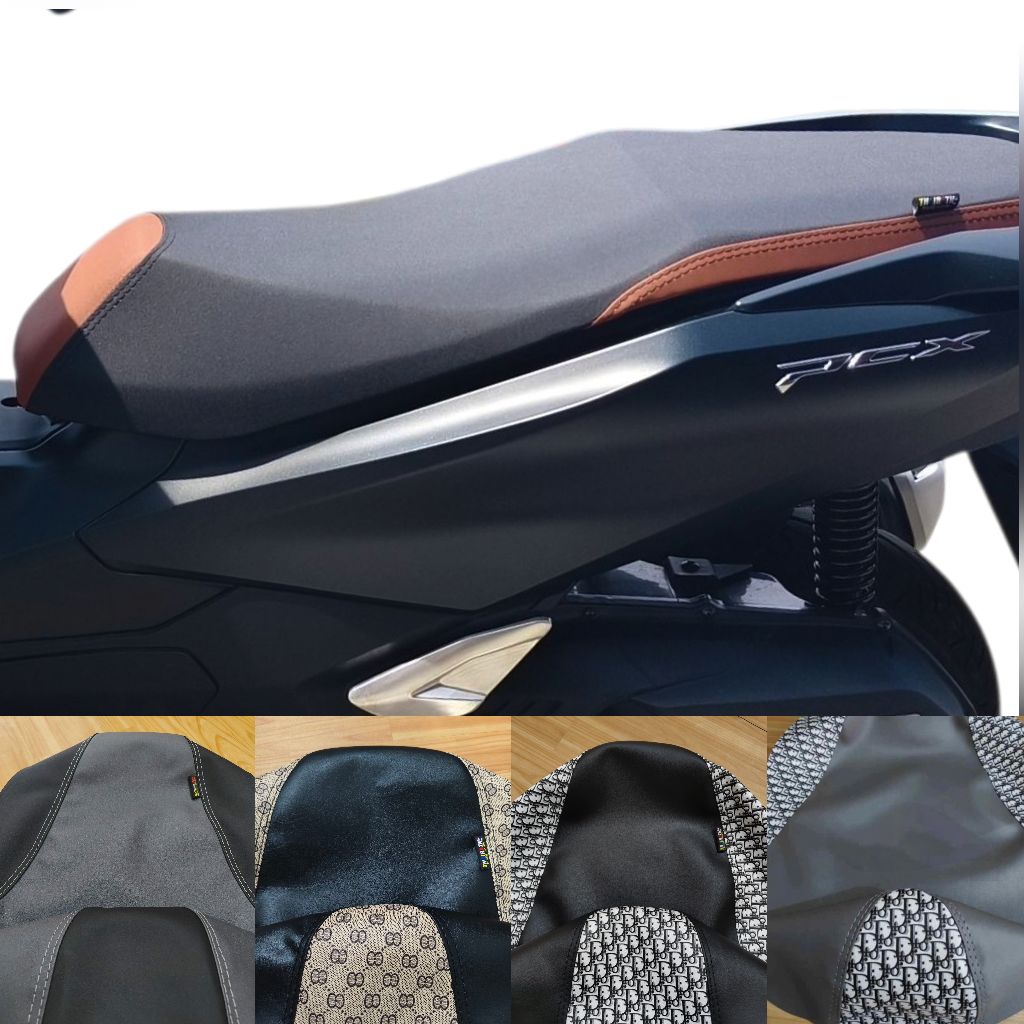 หนังหุ้มเบาะ PCX ปี 14-25สำหรับเบาะเดิมและเบาะเดิมปาดกลางหนังเลดเดอร์ดำหนังเทาตัดลายแฟชั่นไม่ใช่ยางยืด ราคา ถูกที่สุด ดีลบีเคเค แกลเลอรีภาพที่ 7