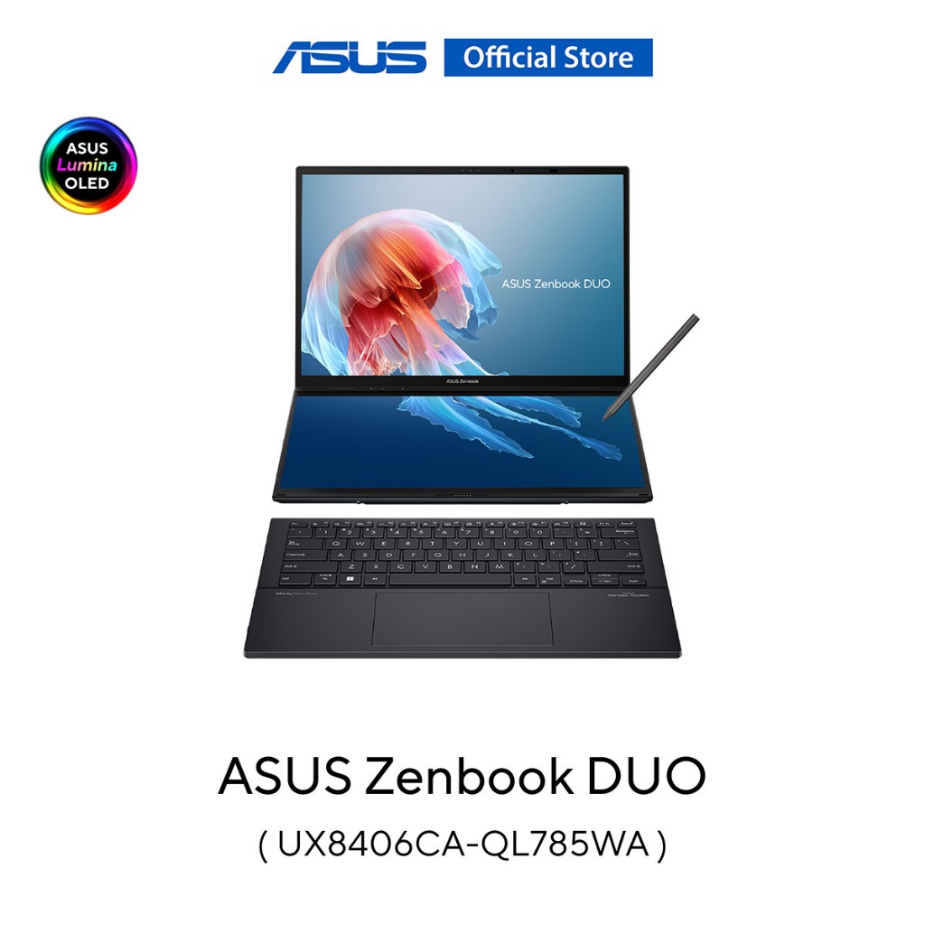 ASUS Zenbook DUO (UX8406CA-QL785WA) 14" FHD (1920x1200) OLED, U7-255H, 32GB, 1TB SSD, W11
