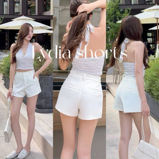 Yada Pants | Lydia shorts กางเกงขาสั้น แต่งเจาะกระเป๋าหลัง ผ้าโรเชฟ sale*