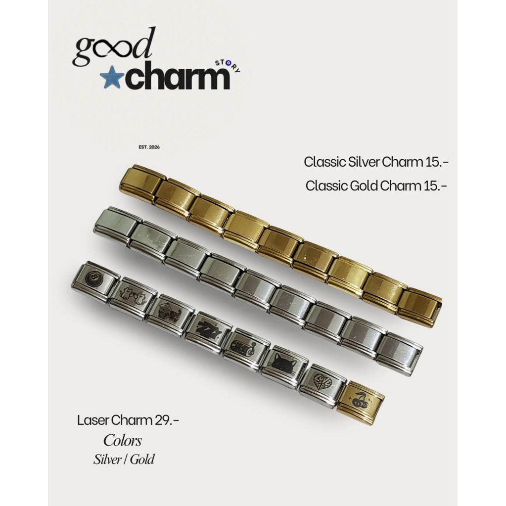 ตัวเปล่า Italian Charm Bracelet (พร้อมส่ง) 📦🚚